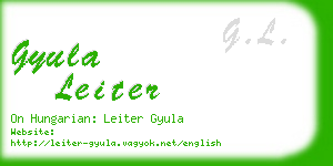 gyula leiter business card